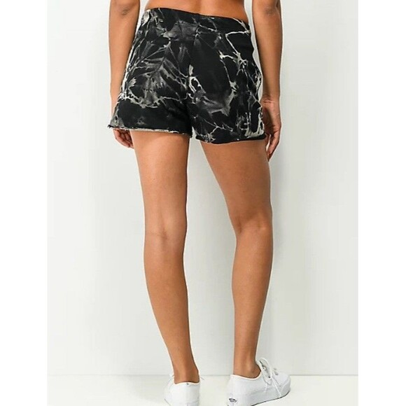 Santa Cruz Black Marbled Tie Dyed Mini Sweat Shirts. Medium. Pockets! - Picture 2 of 8